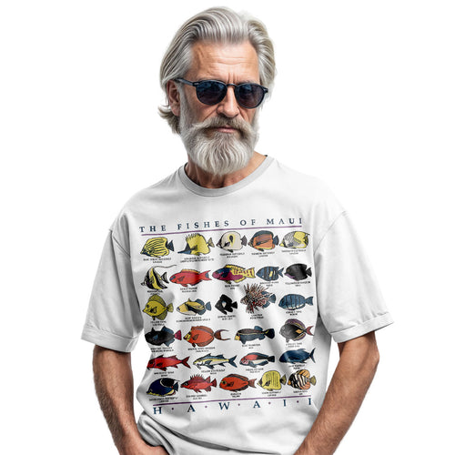 Fishes of Maui Hawaii Vintage 90s Fish Graphic Shirt