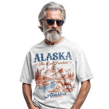 Alaska The Last Frontier T-Shirt, Vintage Mountain Nature Tee