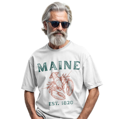 Maine Lobster Comfort Colors Tee | Coastal Souvenir Shirt