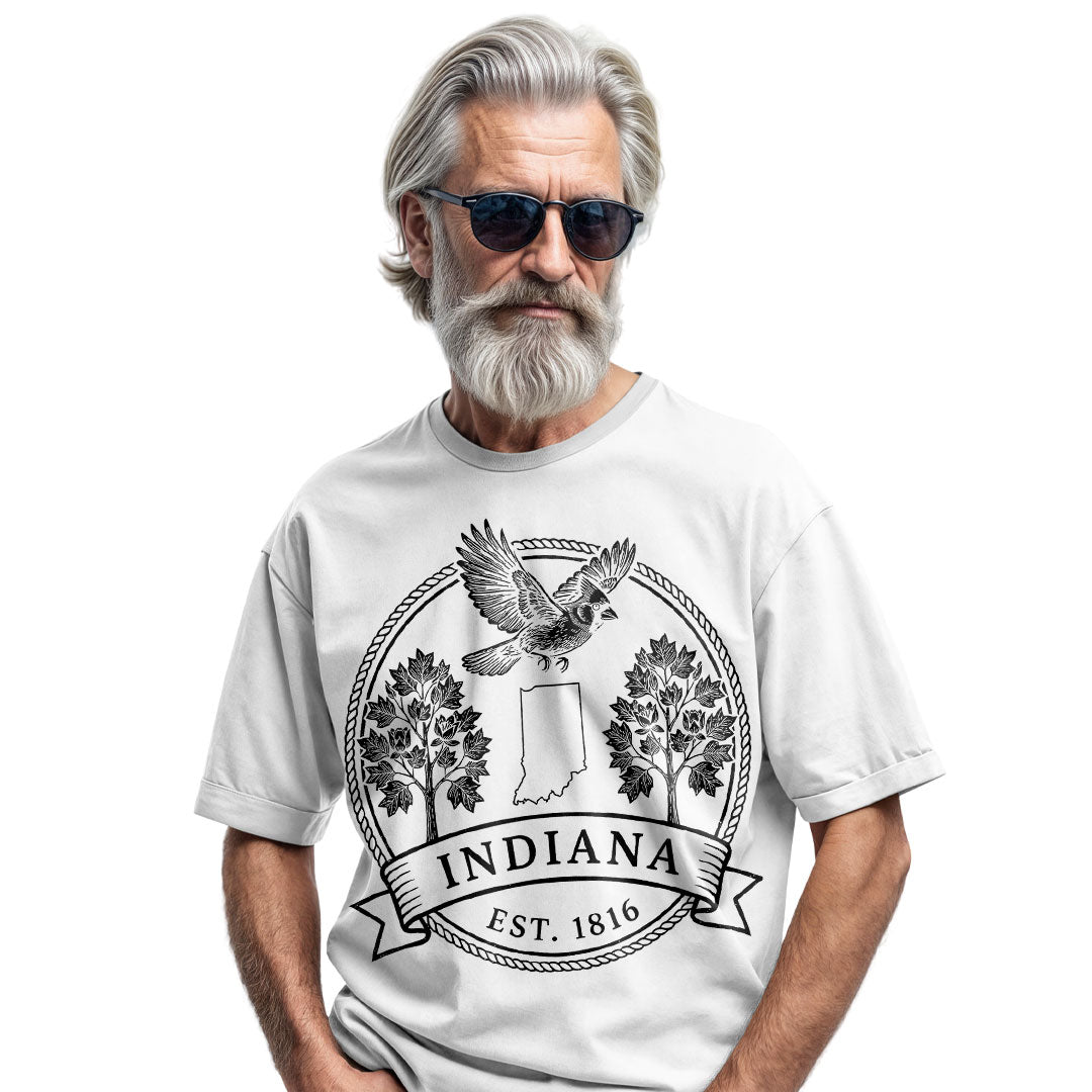 Indiana Est 1816 T-Shirt | Cardinal & Tulip Tree Tee