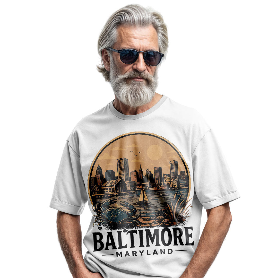 Baltimore Comfort Colors 1717 Tee | Inner Harbor Crab Shirt