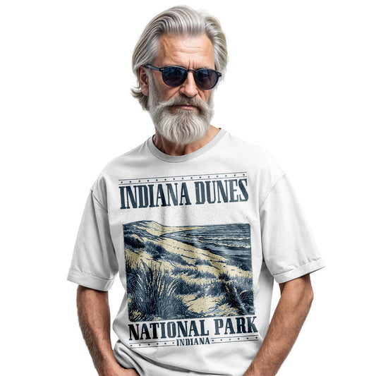 Indiana Dunes Comfort Colors Tee | Retro National Park Shirt