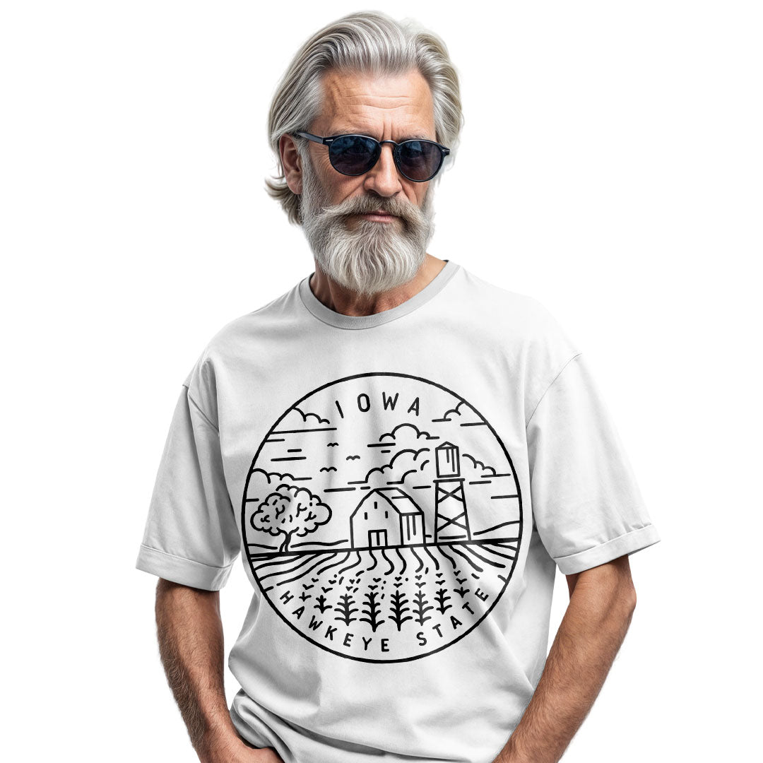 Iowa Hawkeye State T-Shirt | Unisex State Pride Tee