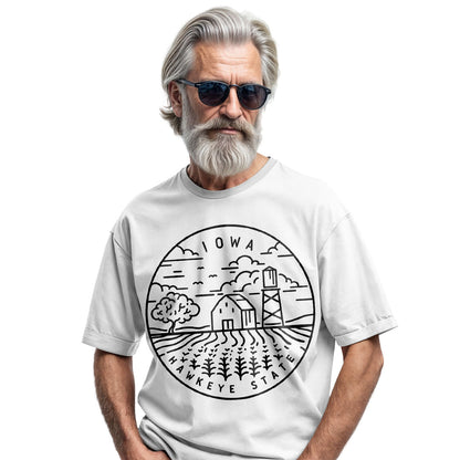 Iowa Hawkeye State T-Shirt | Unisex State Pride Tee