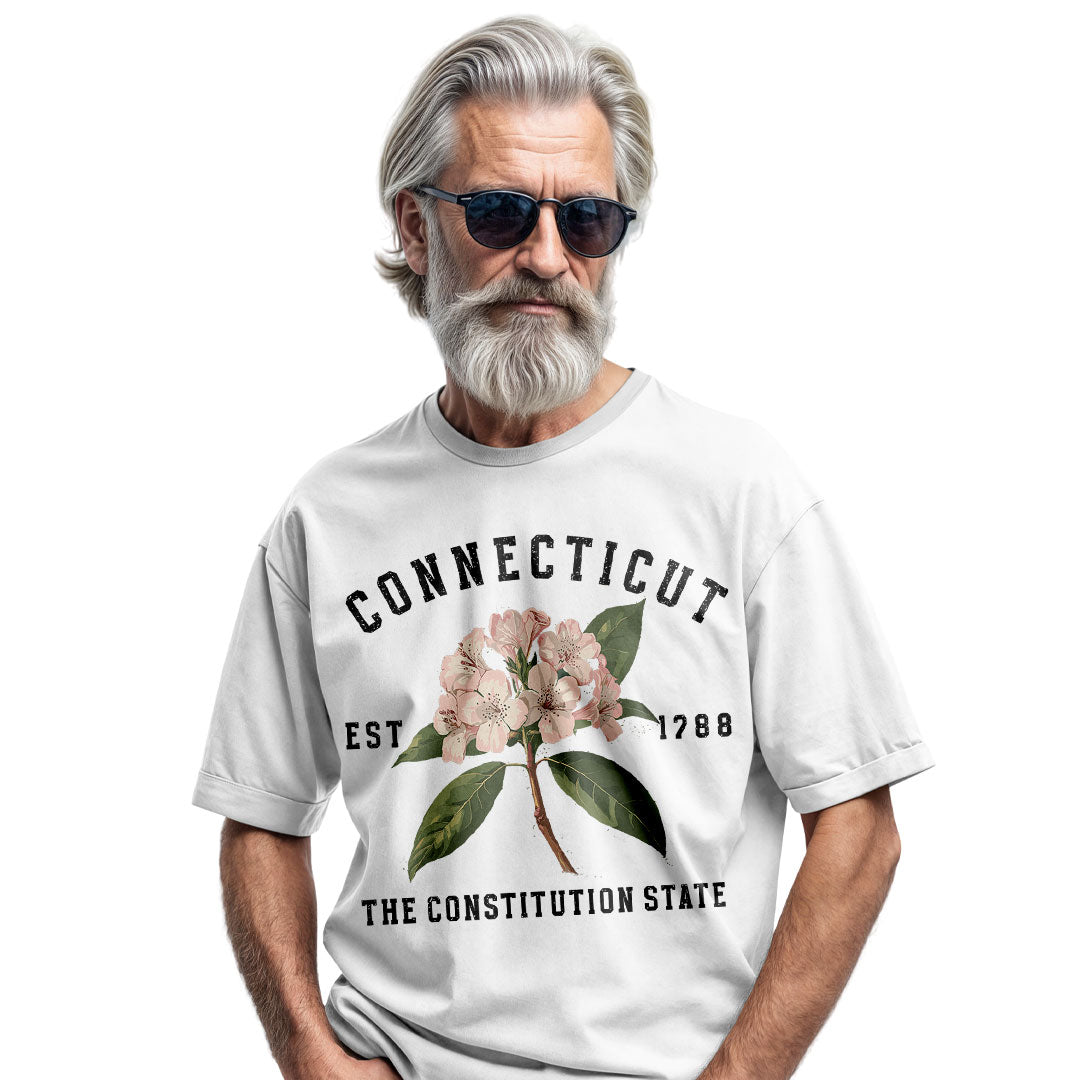 Connecticut Mountain Laurel Flower Tee | Vintage State Floral Shirt
