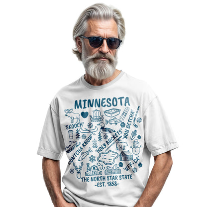 Minnesota North Star T-Shirt, Midwest Lake Life Graphic Tee
