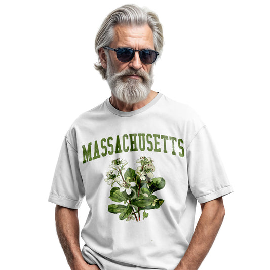 Massachusetts Mayflower Comfort Colors Tee | State Flower Gift Shirt