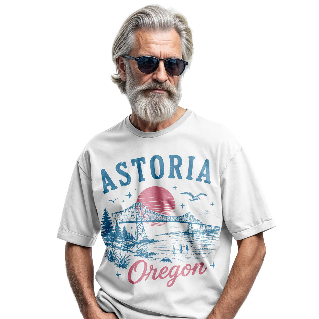 Astoria Oregon Coast Comfort Colors® T-Shirt, Retro Beach Travel Tee