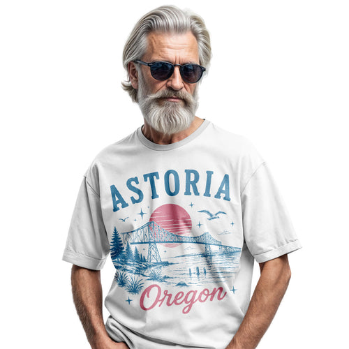 Astoria Oregon Coast Comfort Colors® T-Shirt, Retro Beach Travel Tee