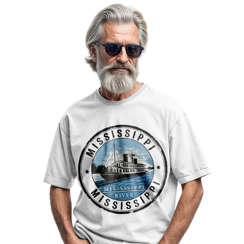 Mississippi Postal Stamp T-Shirt, Vintage Travel Souvenir Tee