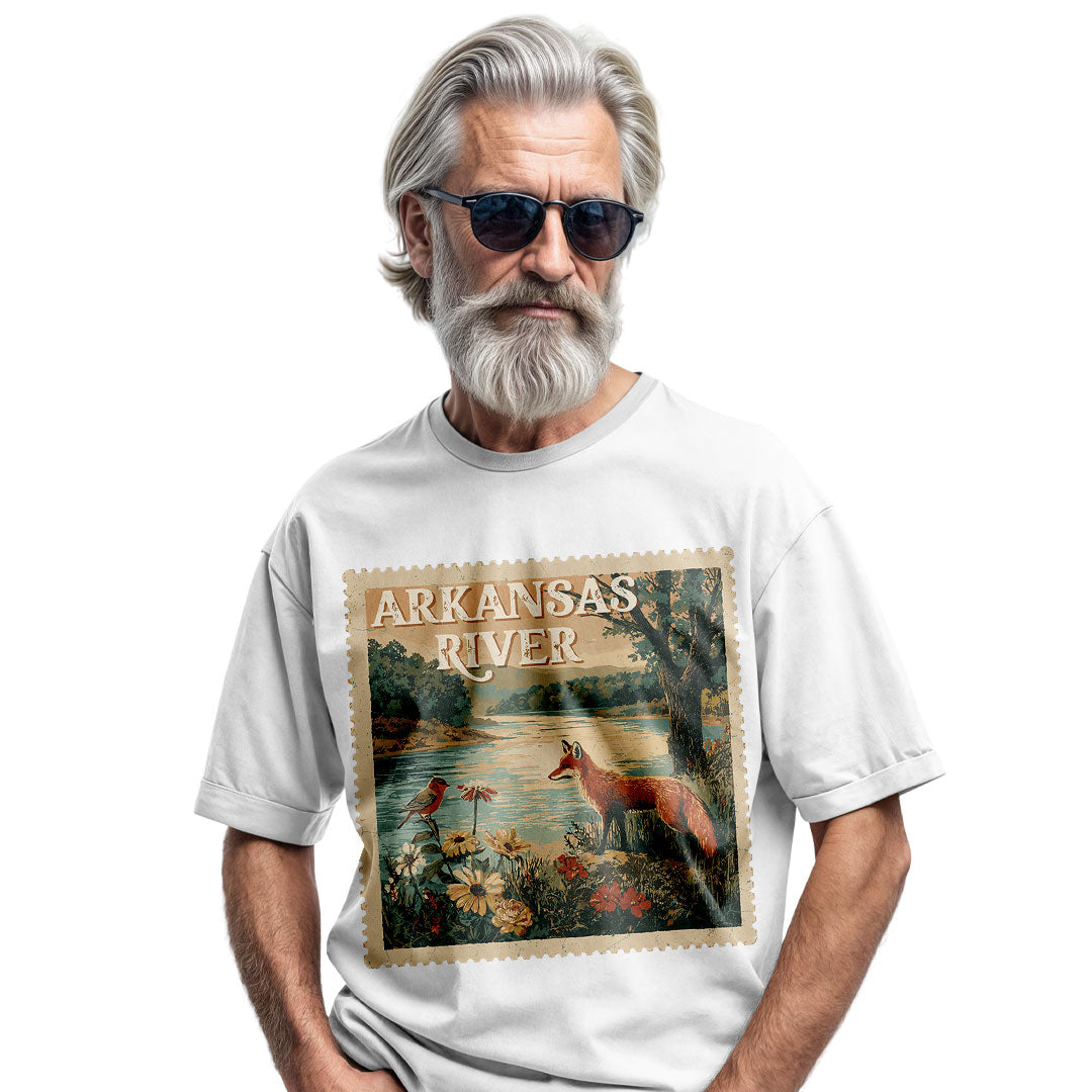 Arkansas River Fox Stamp Tee