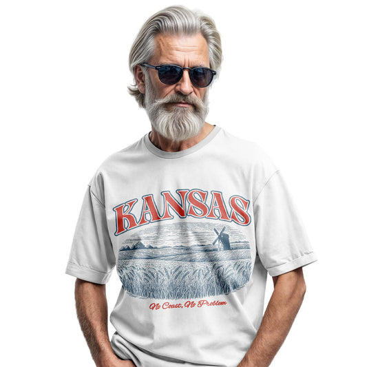 Kansas Prairie Comfort Colors Tee | Vintage Sunflower State Shirt