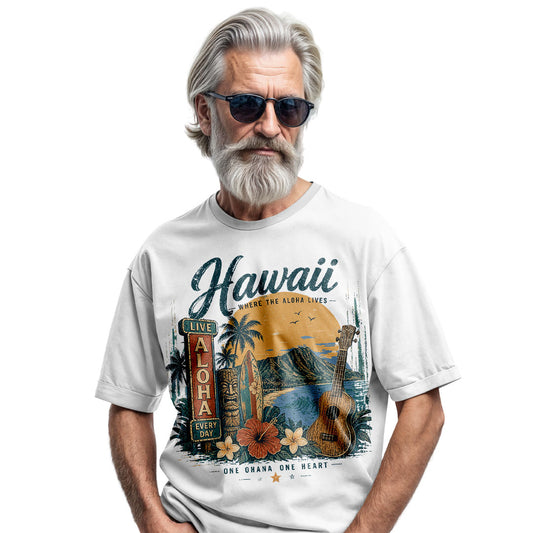Hawaii Aloha Retro Tropical Beach Vacation Shirt