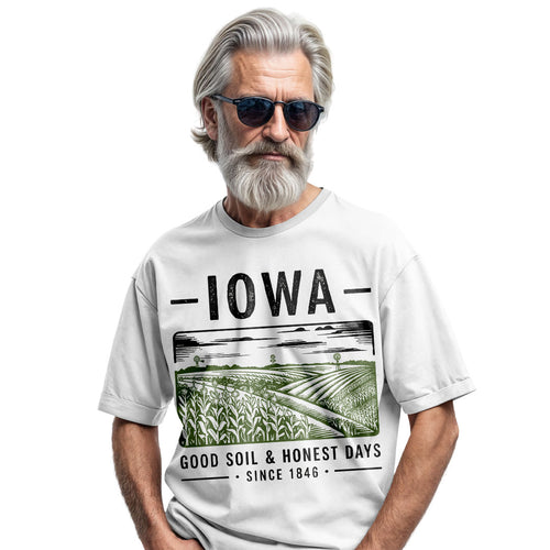Iowa Farm Field T-Shirt | Rural Midwest Agriculture Tee