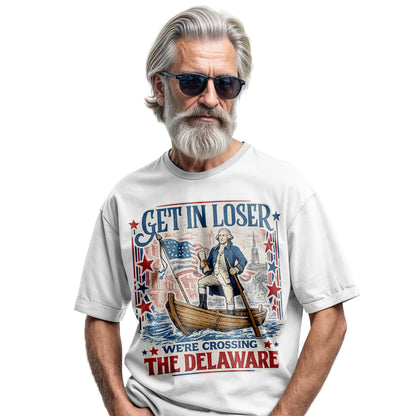 Funny Crossing the Delaware Comfort Colors Tee | Patriotic History Shirt
