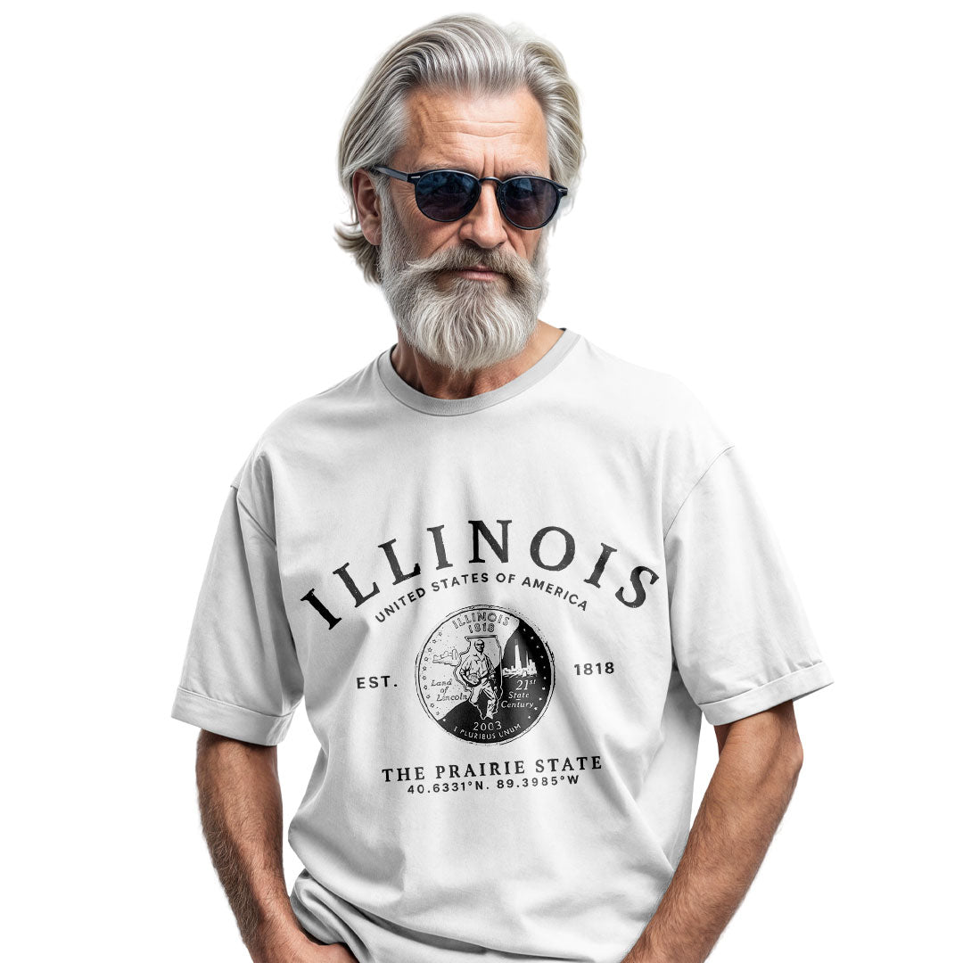 Illinois Quarter T-Shirt | Land of Lincoln Souvenir Tee