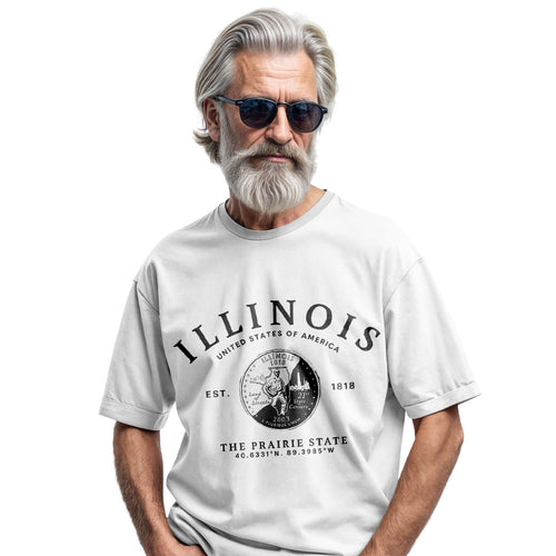 Illinois Quarter T-Shirt | Land of Lincoln Souvenir Tee