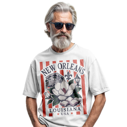 Louisiana Shirt Vintage Bayou Graphic Tee Southern Style T Shirt Swamp Nature Travel Souvenir Cajun Aesthetic Casual Outfit Style Trend