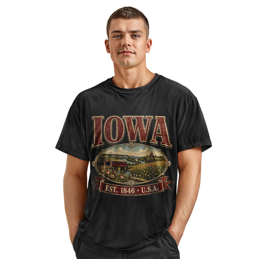 Iowa Comfort Colors Tee | Vintage State Pride Shirt