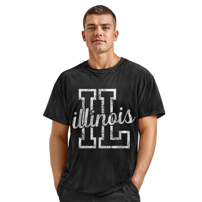 Illinois Comfort Colors Tee | Retro Varsity Pride Shirt