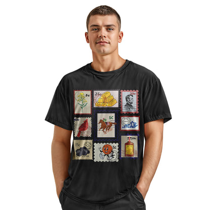 Kentucky Retro Stamp Comfort Colors Tee | Bluegrass State Icons Shirt
