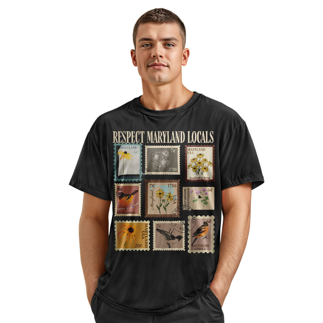 Maryland Wildlife T-Shirt | Bird Flower Nature Gift Tee