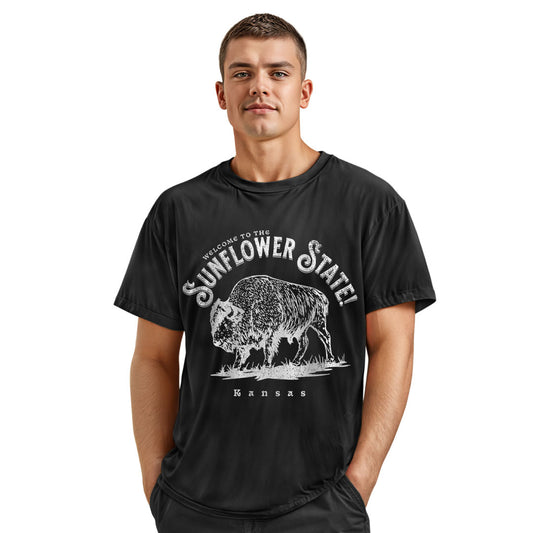 Welcome to Kansas T-Shirt | Buffalo Souvenir Tee