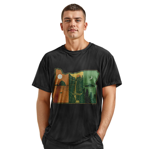 Layers of Oregon T-Shirt, Vintage Nature State Pride Tee
