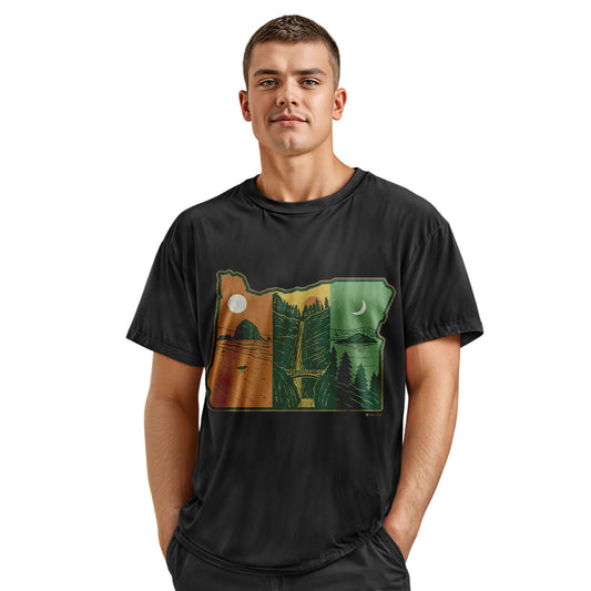 Layers of Oregon T-Shirt, Vintage Nature State Pride Tee