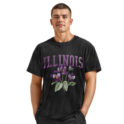 Illinois Violet Comfort Colors Tee | State Flower Gift Shirt