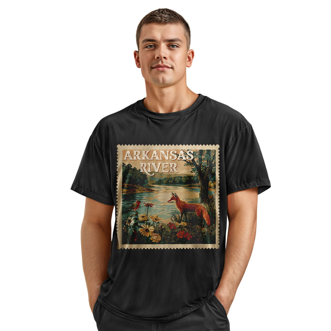 Arkansas River Fox Stamp Tee