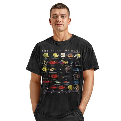 Fishes of Maui Hawaii Vintage 90s Fish Graphic Shirt