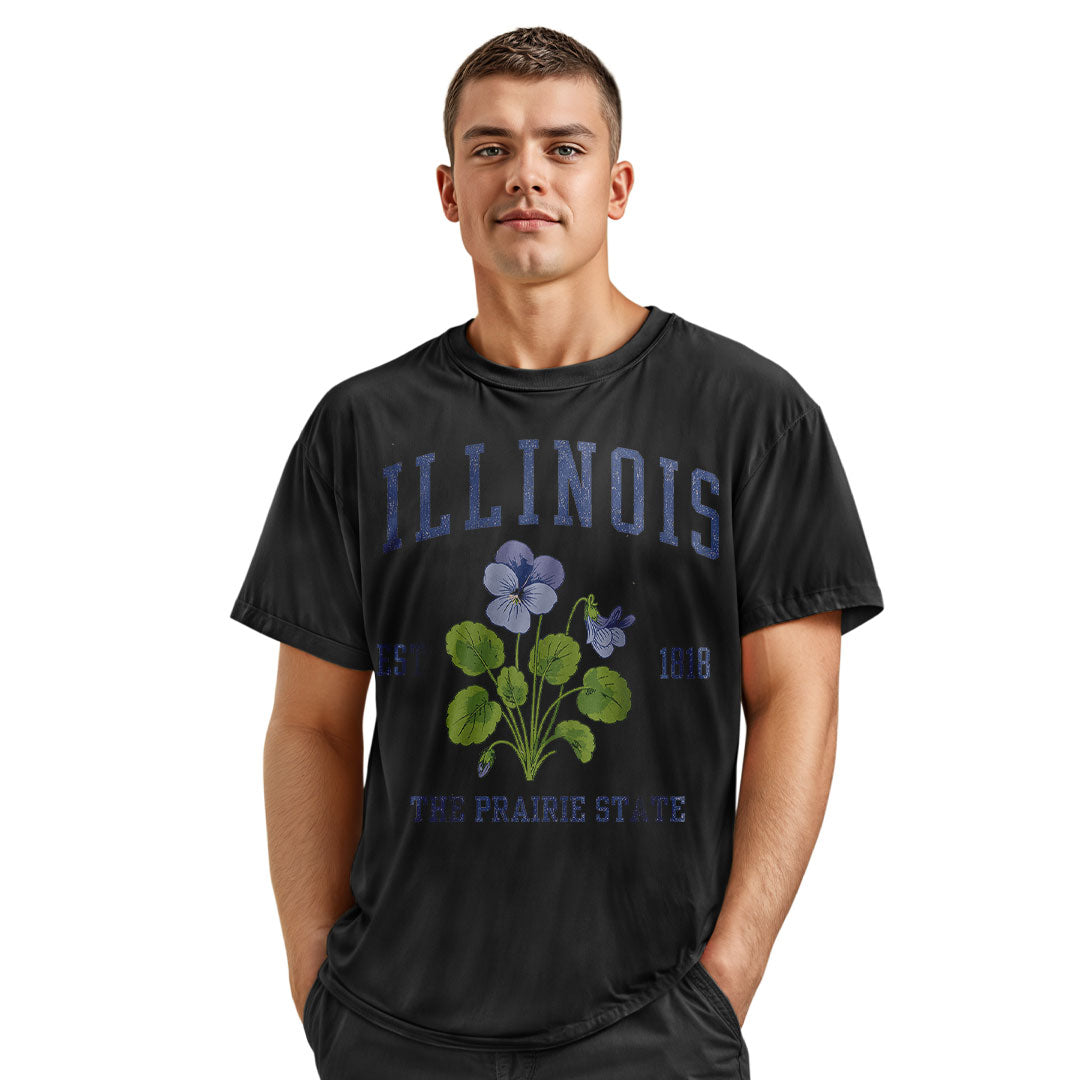 Illinois State Flower Tee | Prairie State Vintage Shirt