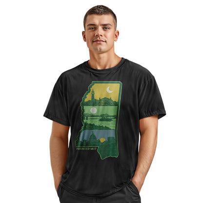 Layers of Mississippi T-Shirt, Vintage Magnolia State Graphic Tee