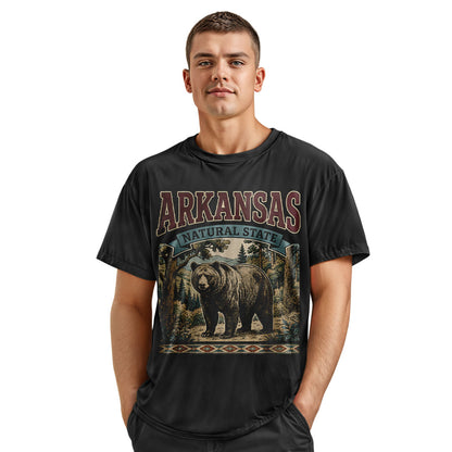Arkansas Bear Graphic Tee | Vintage Forest Souvenir Shirt