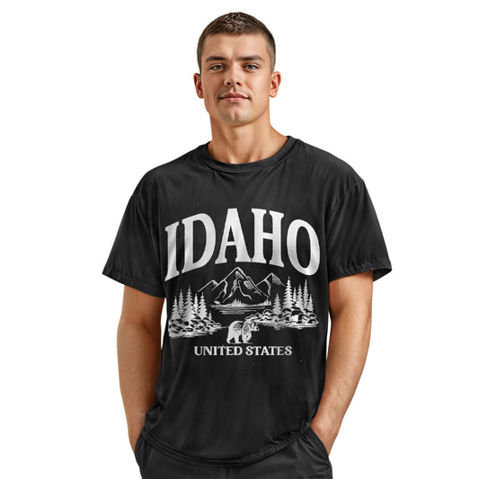Idaho Wanderlust T-Shirt Mountain Nature Gift