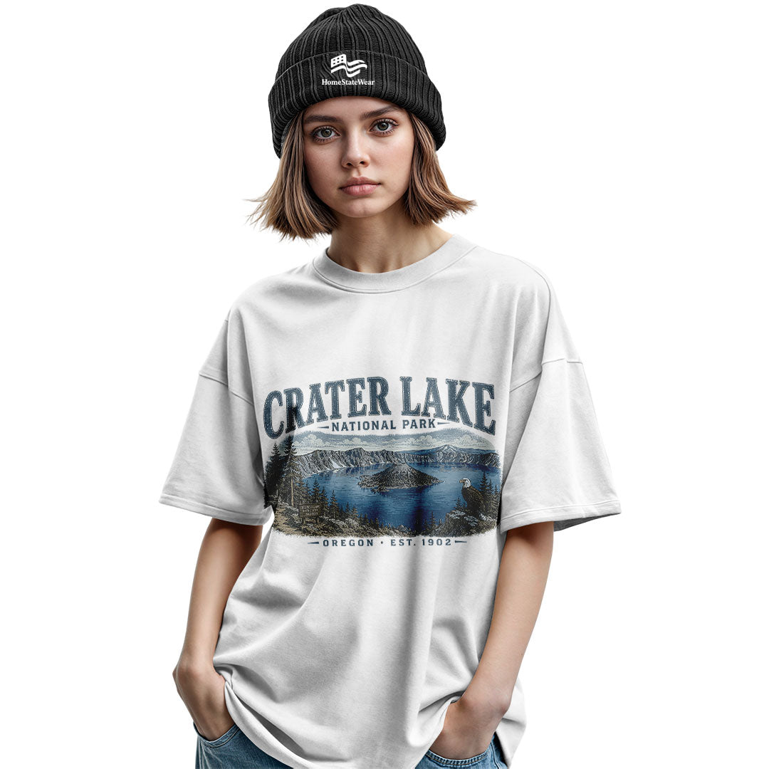 Crater Lake National Park T-Shirt, Vintage Oregon Lake Mountain Tee