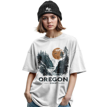 Vintage Oregon Coast T-Shirt, Retro Sunset Pacific Northwest Tee