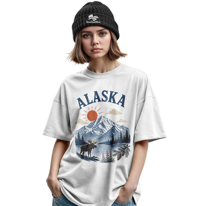 Alaska Moose T-Shirt, Mountain Travel Nature Lover Tee