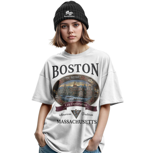 Boston Comfort Colors Tee | Vintage New England Travel Shi