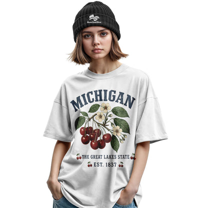 Michigan Cherry Blossom T-Shirt | Great Lakes Botanical Tee