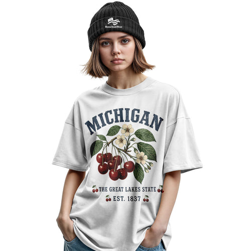 Michigan Cherry Blossom T-Shirt | Great Lakes Botanical Tee