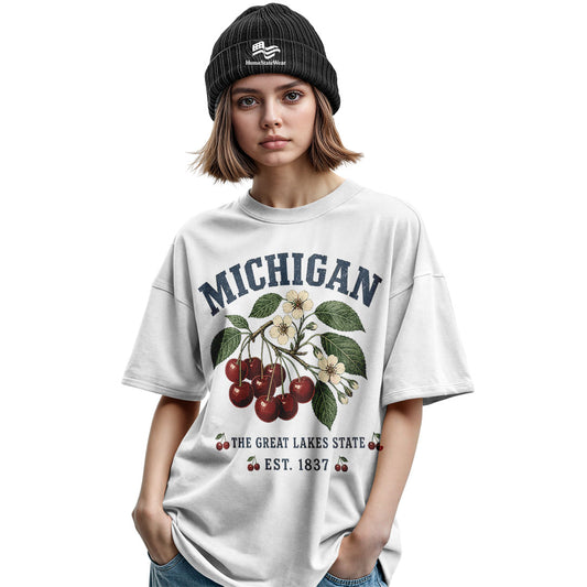 Michigan Cherry Blossom T-Shirt | Great Lakes Botanical Tee