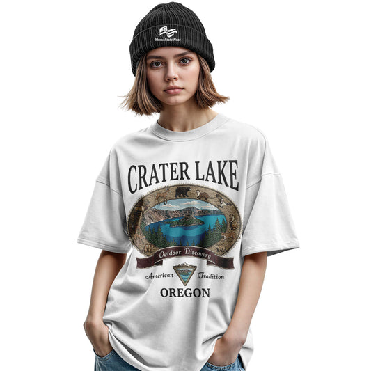 Crater Lake Oregon Comfort Colors® T-Shirt, Vintage National Park Camping Tee