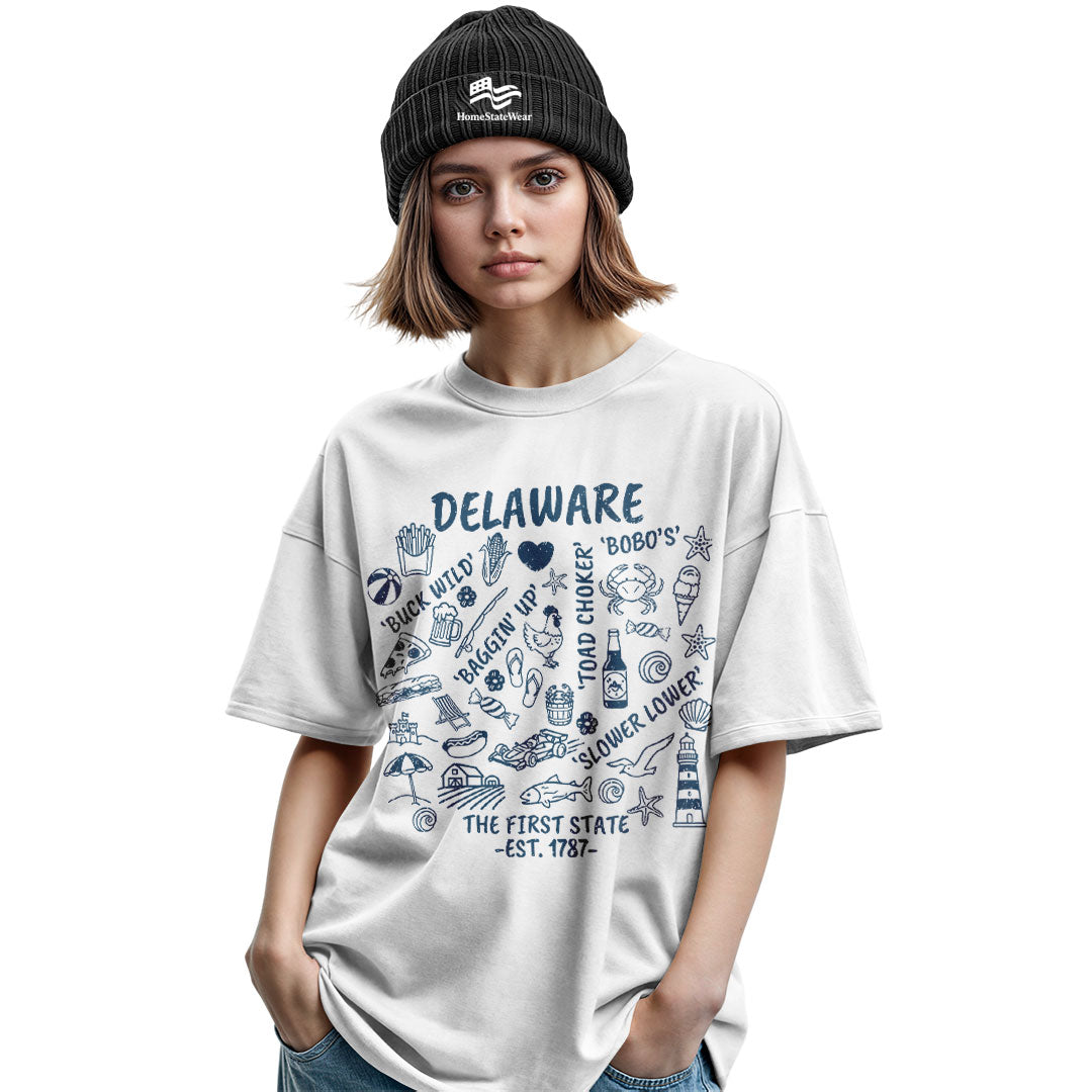 Delaware First State Graphic Tee | Coastal Travel Shirt