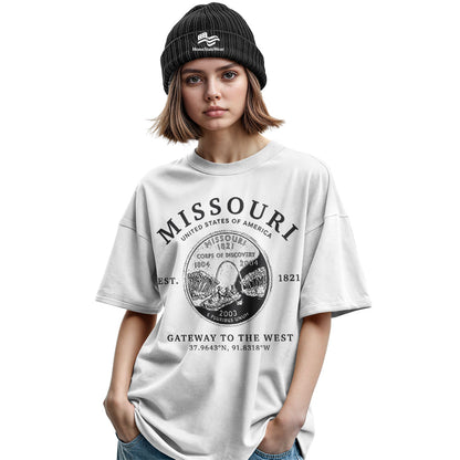 Missouri Show-Me State T-Shirt, Missouri Quarter Graphic Tee
