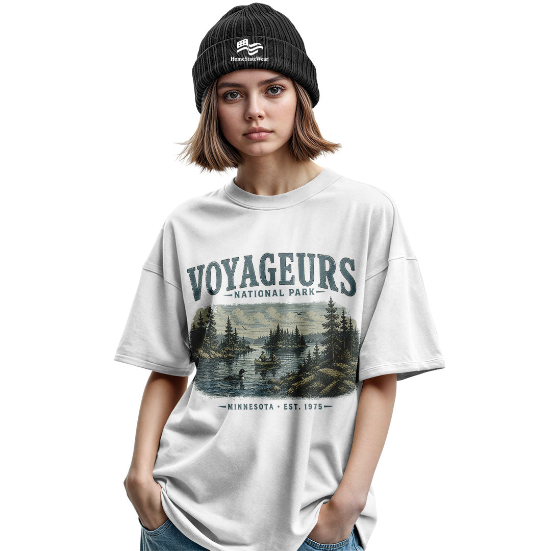 Voyageurs National Park T-Shirt, Vintage Minnesota Canoe Camping Tee