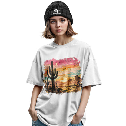 Western Cactus Graphic Tee, Boho Desert Lover Gift