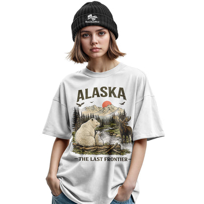 Alaska Wildlife Graphic Tee | Vintage Mountain Adventure Shirt