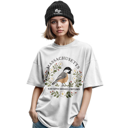 Massachusetts Chickadee T-Shirt | Mayflower Nature Gift Tee